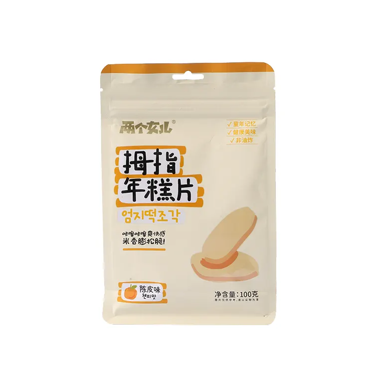 100g de fatias de biscoito de arroz com sabor de casca de tangerina seca