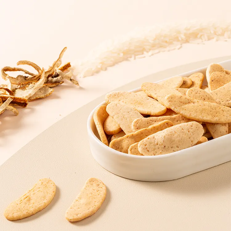 Fatias secas de biscoito de arroz com sabor de casca de tangerina 2,5 kg