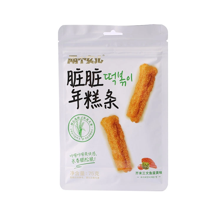 75g de tiras de biscoito de arroz com sabor de gema de ovo e mostarda